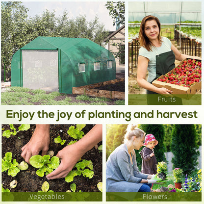 Ahmyra 14.5 Ft W x 8.5 Ft D Hobby Greenhouse