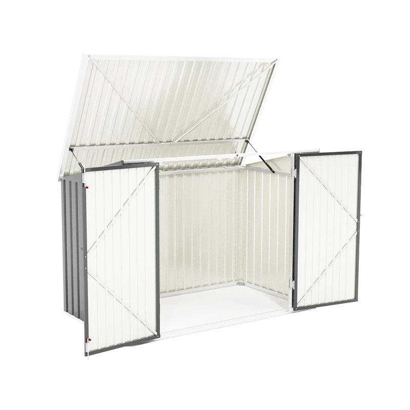 Aslee 7 Ft. W x 3 Ft. D Pent Metal Bike Shed
