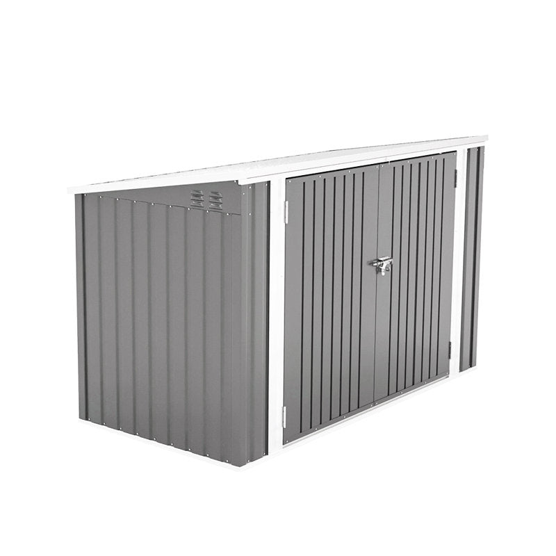 Aslee 7 Ft. W x 3 Ft. D Pent Metal Bike Shed