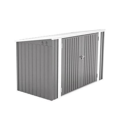 Aslee 7 Ft. W x 3 Ft. D Pent Metal Bike Shed