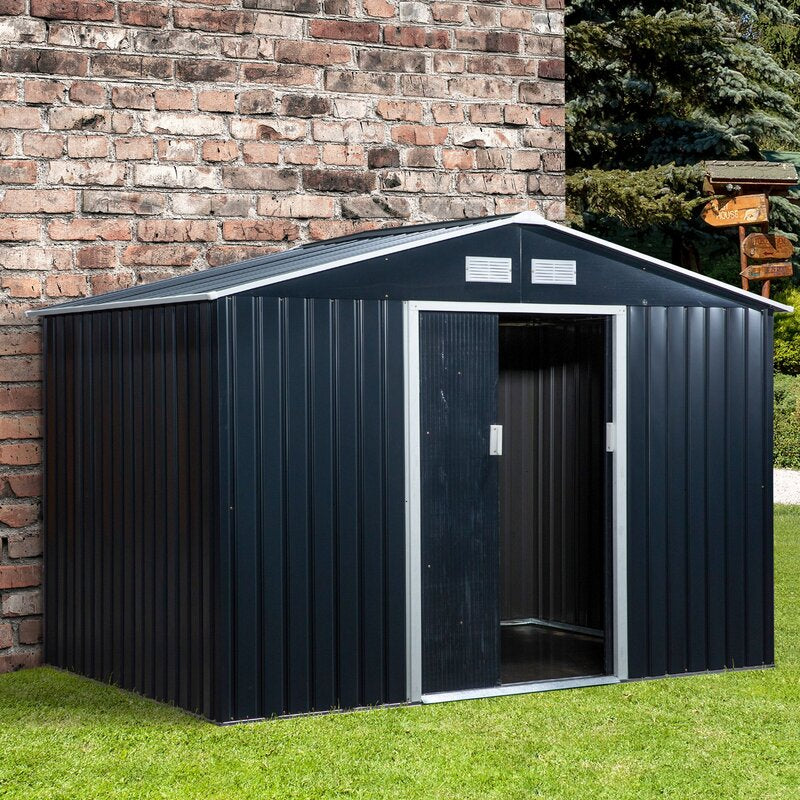 9 ft. W x 6 ft. D Metal Garden Shed