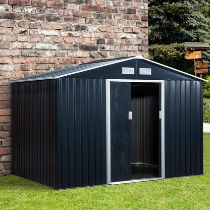 9 ft. W x 6 ft. D Metal Garden Shed