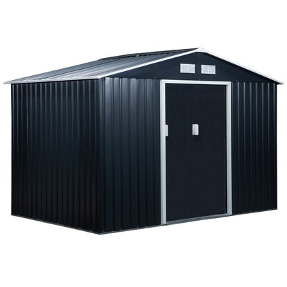 9 ft. W x 6 ft. D Metal Garden Shed