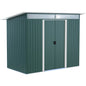 Abrian 8.5 ft. W x 4.4 ft. D Metal Tongue & Groove Flat Garden Shed