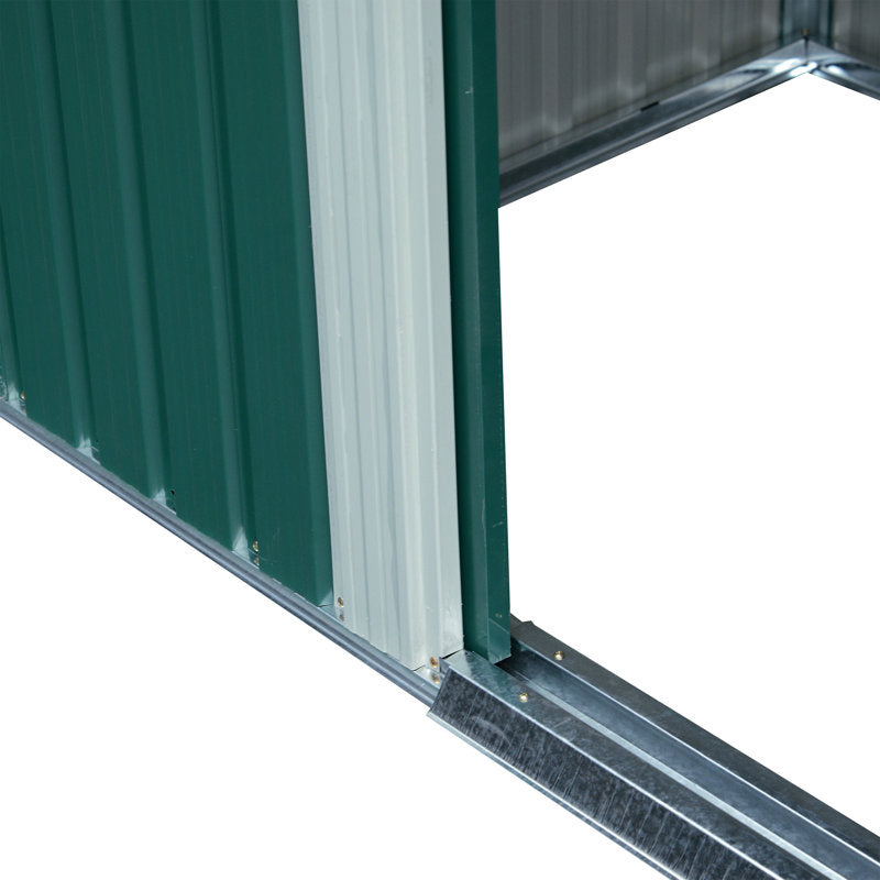 Abrian 8.5 ft. W x 4.4 ft. D Metal Tongue & Groove Flat Garden Shed