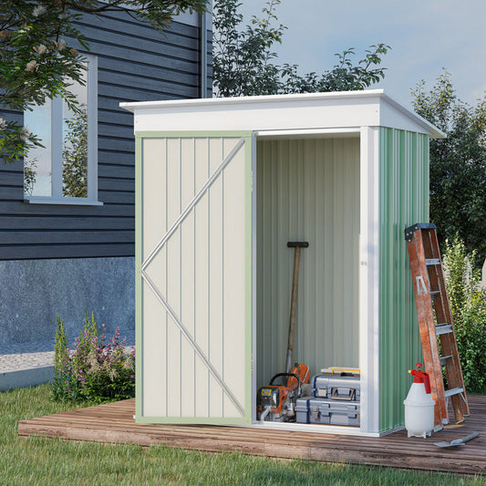 Ammaley 5 ft. W x 3 ft. D Metal Flat Tool Shed