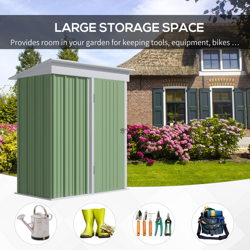 Ammaley 5 ft. W x 3 ft. D Metal Flat Tool Shed