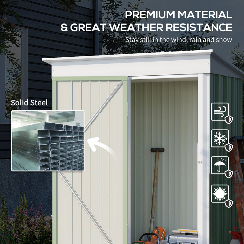 Ammaley 5 ft. W x 3 ft. D Metal Flat Tool Shed