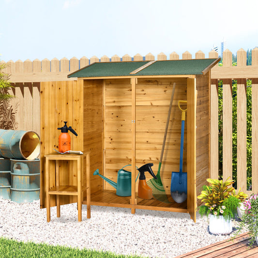Sowell 4 ft. 6 in. W x 2 ft. 5 in. D Wooden Shiplap Flat Garden Shed