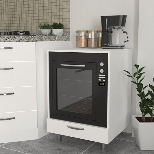 Oven conversion cabinet with worktop Sema V2 white