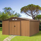 11 ft. W x 13 ft. D Metal Garden Shed
