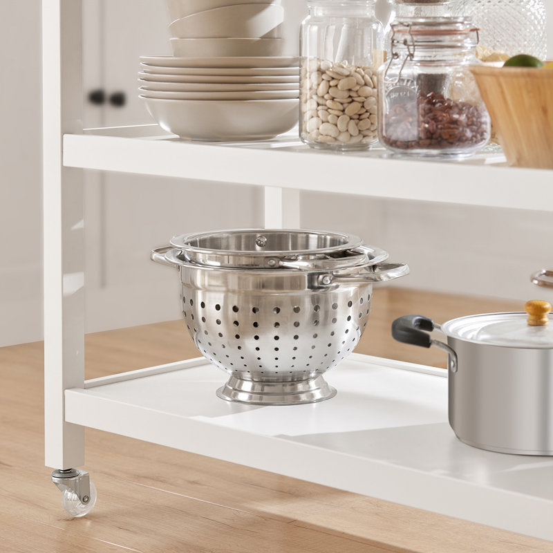 Blossom Kitchen Island with Stainless Steel Top