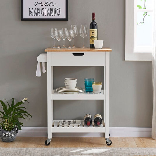 Ameiah Wood Kitchen Trolley