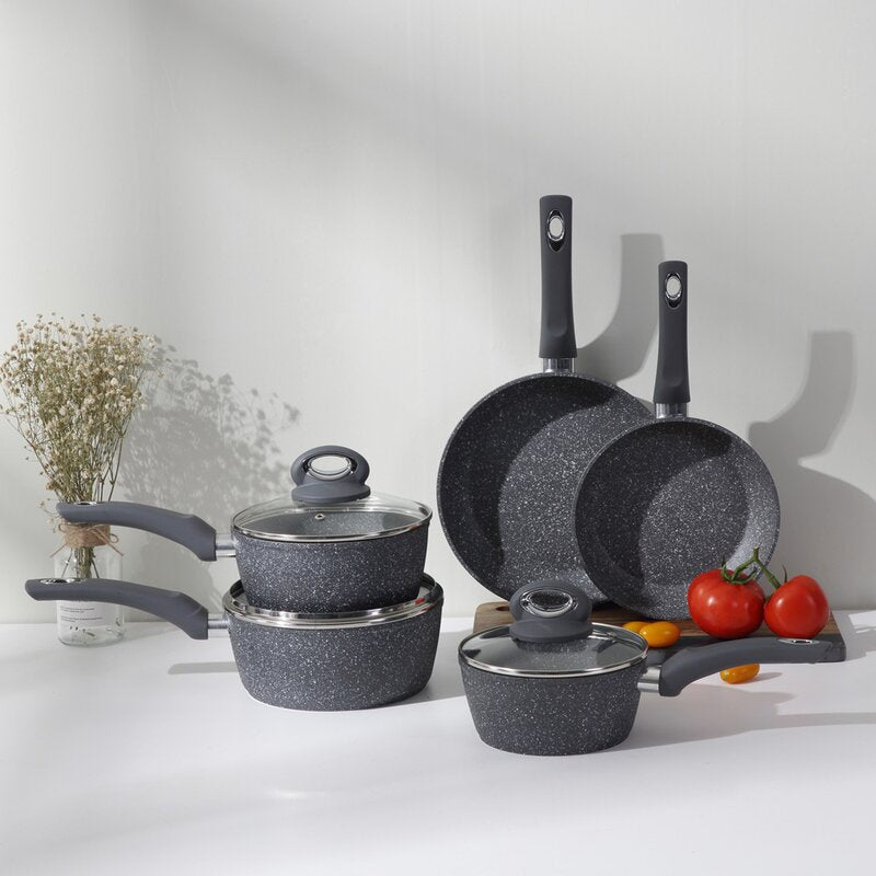 Allana-Jo 8 - Piece Non-Stick Aluminium Cookware Set
