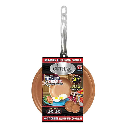 Gotham Steel Aluminium Non Stick 2 -Piece Frying Pan Set
