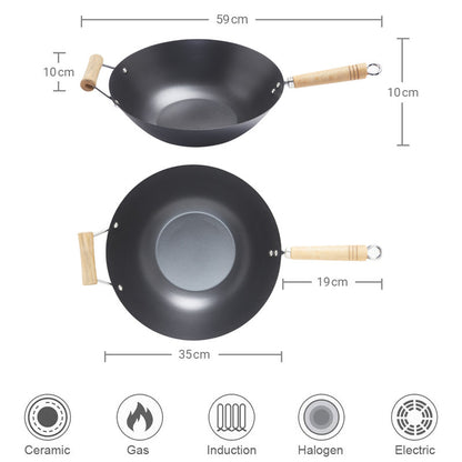 Belfry Kitchen Daniela 35Cm Non-Stick Carbon Steel Wok