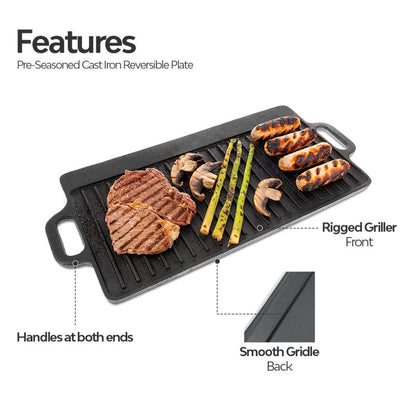 Non Stick Reversible Large Griddle Plate And Grill Pan