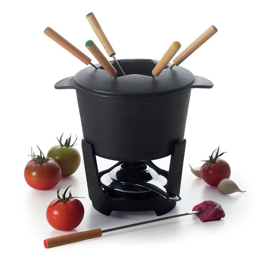 La Thuile 10 Piece Cast Iron Fondue Set
