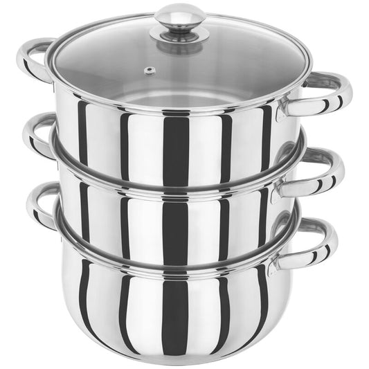 Judge Essentials 24cm Stainless Steel 3 Tier Steamer