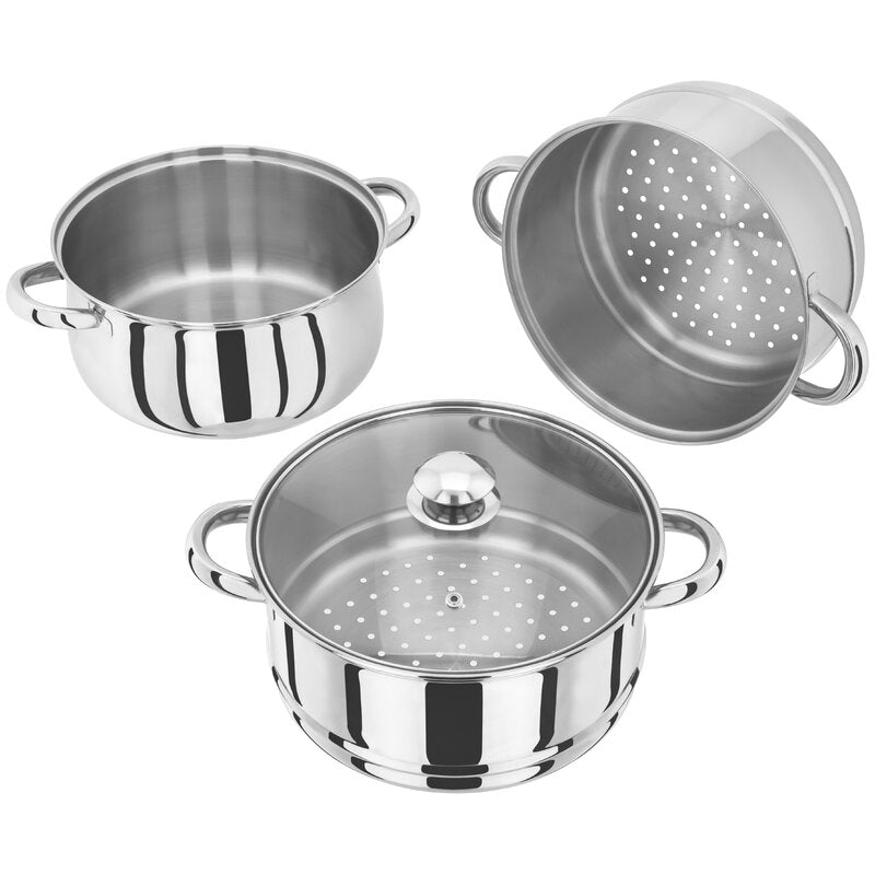 Judge Essentials 24cm Stainless Steel 3 Tier Steamer