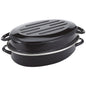 Judge Essentials Enamel, 36 x 28 x 14cm Oval Roaster, Granite