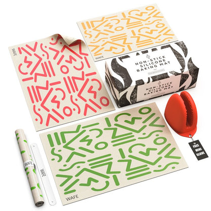 WAFE Non-Stick Silicone 5 Piece Baking Mat Set