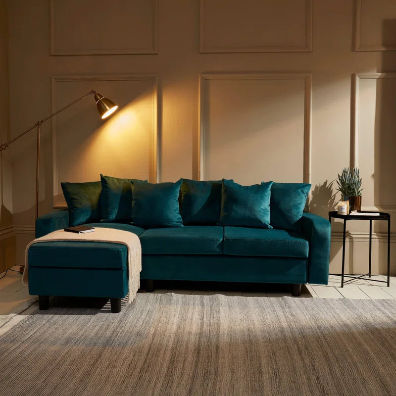 Mitzi 2 - Piece Velvet Corner Sectional