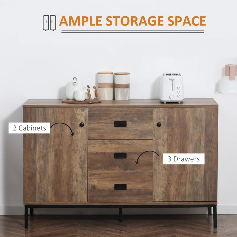 Melita 120 Cm Wide 3 Drawer Sideboard