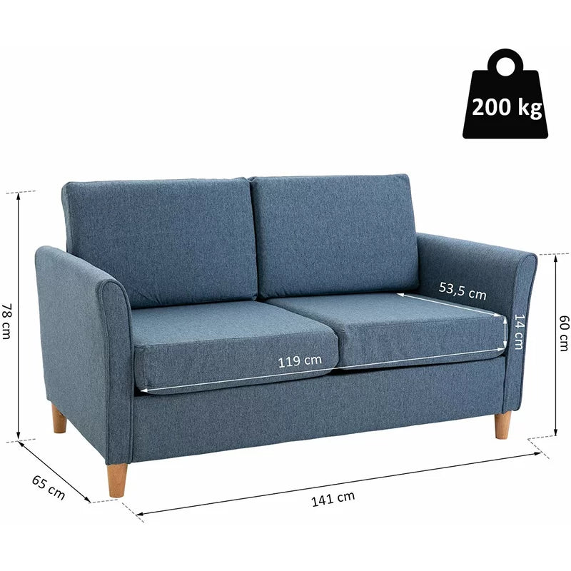 Leela 2 Seater Upholstered Loveseat