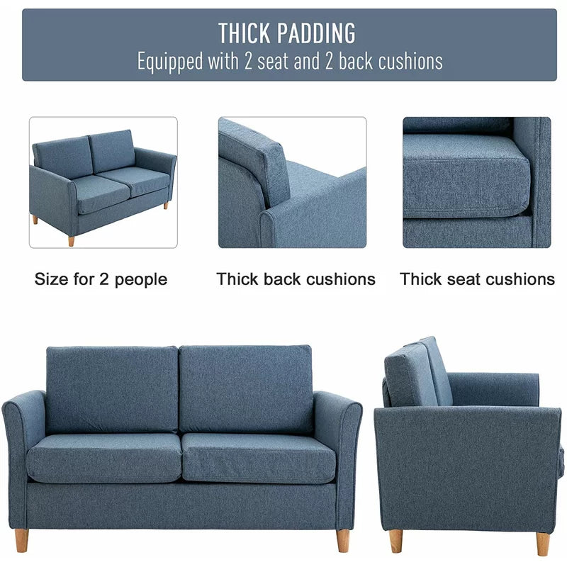 Leela 2 Seater Upholstered Loveseat