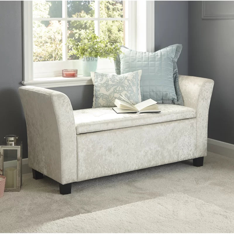 Kristian Velvet Upholstered Storage Bench