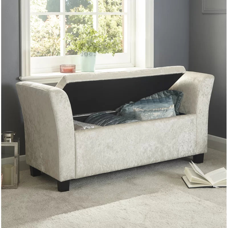 Kristian Velvet Upholstered Storage Bench