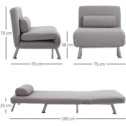 Kendall 75cm Upholstered Tufted Futon Chair