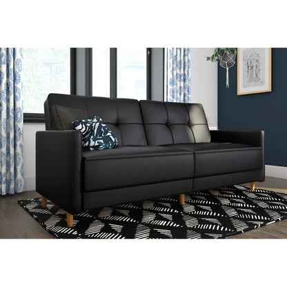 Everman 3 Seater Faux Leather Reclining Sleeper
