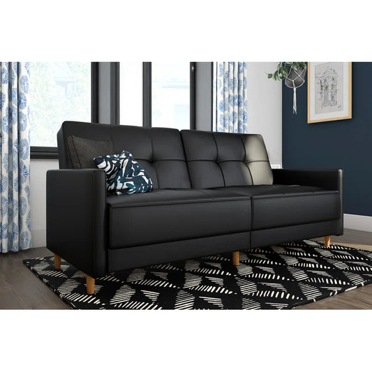 Everman 3 Seater Faux Leather Reclining Sleeper