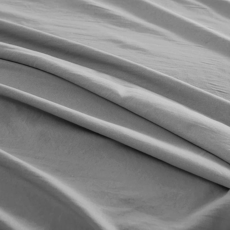 Kiranjot Microfibre 200 TC Reversible Modern & Contemporary Duvet Cover Set With Pillow Cases