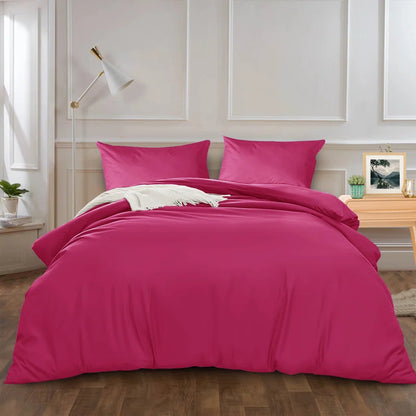 Kiranjot Microfibre 200 TC Reversible Modern & Contemporary Duvet Cover Set With Pillow Cases