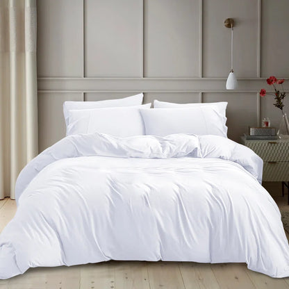 Kiranjot Microfibre 200 TC Reversible Modern & Contemporary Duvet Cover Set With Pillow Cases