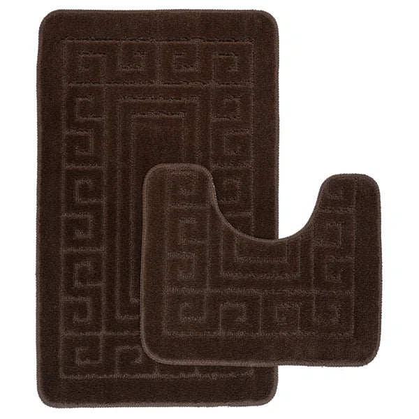 Luxury Greek 2 Piece Bath Rug Set