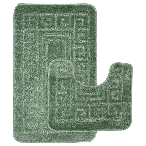 Luxury Greek 2 Piece Bath Rug Set