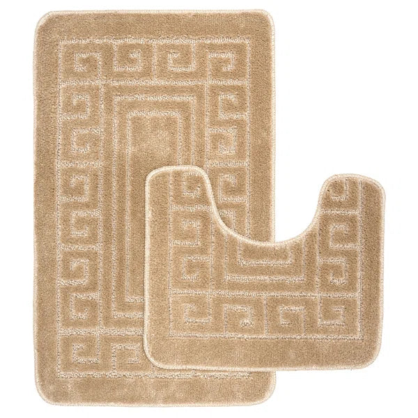 Luxury Greek 2 Piece Bath Rug Set