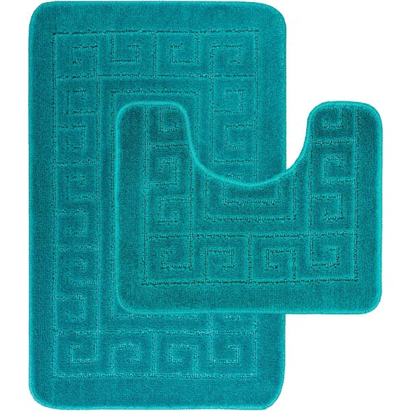 Luxury Greek 2 Piece Bath Rug Set
