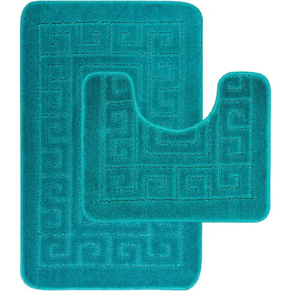 Luxury Greek 2 Piece Bath Rug Set