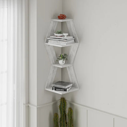 Mariah 3 Piece Corner Shelf with Adjustable Shelves