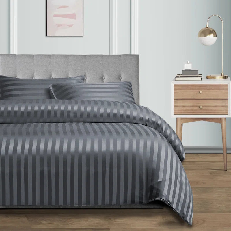 Microfibre 250 Thread Count Reversible Modern & Contemporary Reversible Duvet Cover Set