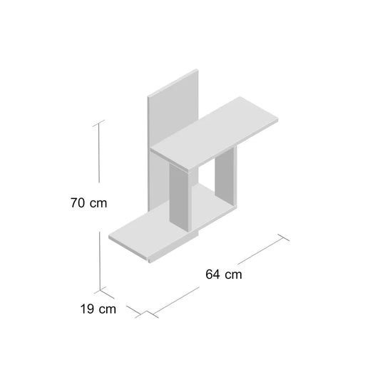 Mill Modern Wall Mounted Floating Shelf 2 Tier