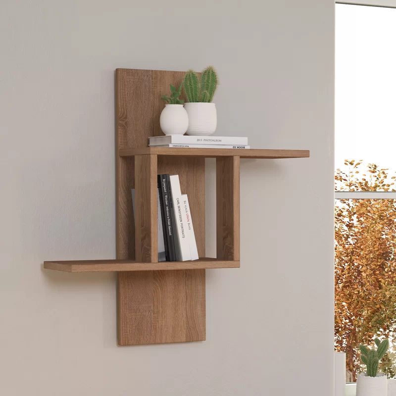 Mill Modern Wall Mounted Floating Shelf 2 Tier