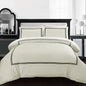 Microfiber 3 Piece Luxury Bratta Stitch Duvet Cover Sets With Pillowcase