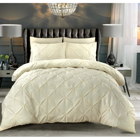 Scalli Luxury Polycotton Pinch Pleat Pintuck Duvet Cover