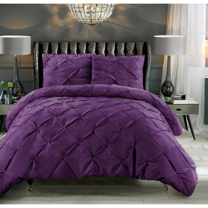 Scalli Luxury Polycotton Pinch Pleat Pintuck Duvet Cover